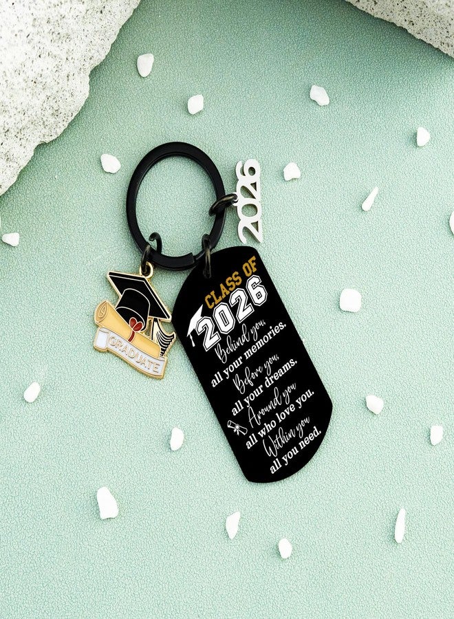 AOBIURV 2026 Graduation Gifts For Her Him Senior Class Of 2026 Keychian Gift College Gifts For Girls High School Inspirational Gift Teen Boy Girls Grad Present Senior High College Keyring Necklace - Image 3